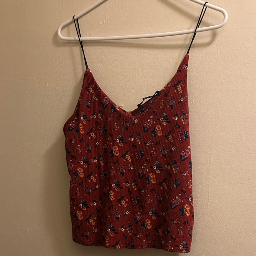Vibe Red Floral Camisole Top